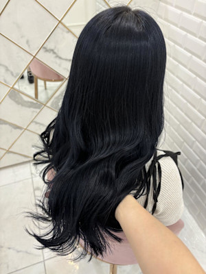 ブリーチあり！艶のあるブルーブラック＊まゆ