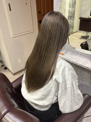 1ブリーチ×オリーブベージュ