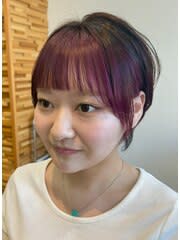 髪質改善カラー、小顔カット、ウルフヘア