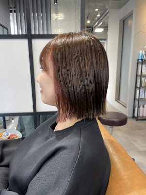 切りっぱなしインナーカラー