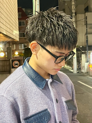 スパイキーショートハイトーンカラーツイストスパイラル