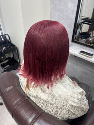 チェリーレッド×ダブルカラー