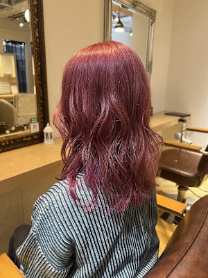 ゆるふわ巻き × ベリーピンク