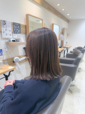 白髪ぼかしハイライトカラー30代40代50代ブルーグレージュ