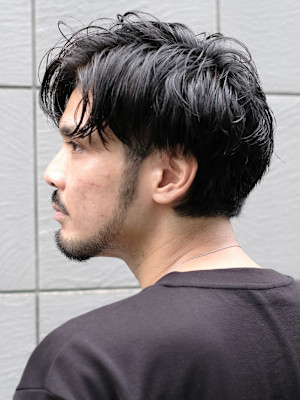 大人センターパートパーマ