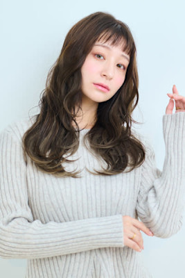 オン眉×リラックスセミロング　20代30代◎