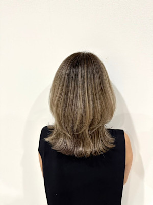 ダブルカラー/ブリーチ有/ブリーチ無/透明感/グレージュ