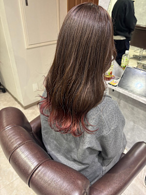 裾カラー×チェリーレッド