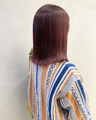 髪質改善カラー/ピンクカラー/ボルドーカラー