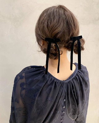 ヘアアレンジ/結婚式ヘアセット/お呼ばれアレンジ