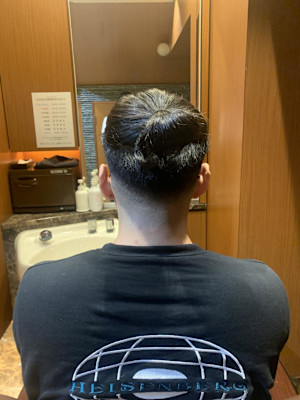 銀座　理容室　マンバンスタイル