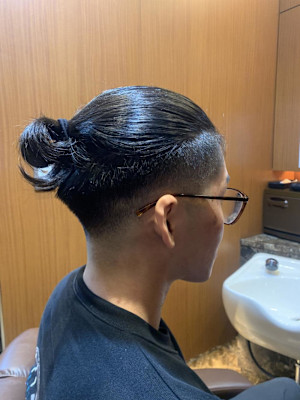 銀座　理容室　マンバンスタイル