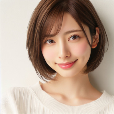 ★大人ショートボブ丸みショートカットマッシュショート前髪あり