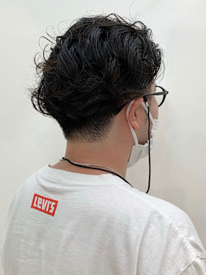 メンズショート×無造作パーマ