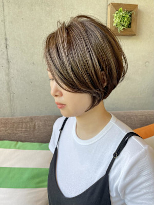 大人/前下がり/丸み/ハンサム/ショート/くびれ/似合わせ