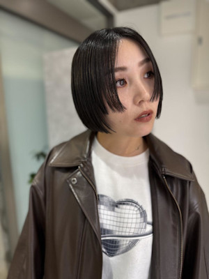 小顔似合わせカットナチュラルショートボブハンサムショート