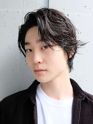 大人ニュアンスパーマセンターパート