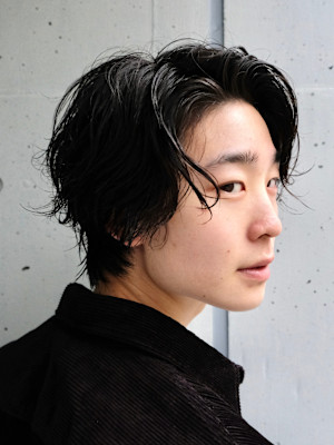 大人ニュアンスパーマセンターパート