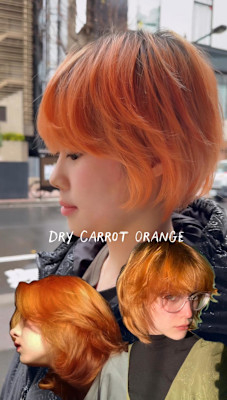 外国人風キャロットオレンジ/ニュアンスカラー