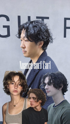 外国人風パーマ/サーフカール/ミディアムパーマ