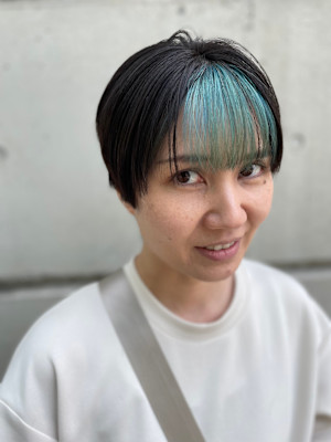 インナーカラー×ハンサムショート