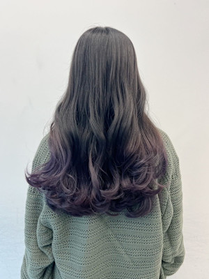 グラデーションカラー/バイオレット/中野美容室