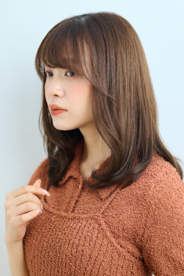 ミディアム/ワンカール/カラー/大人かわいい/30代/40代