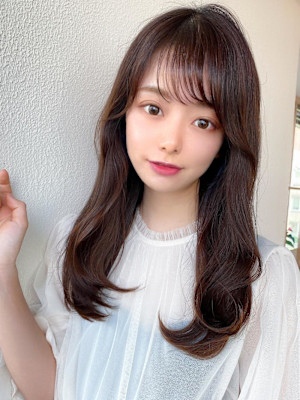 韓国ヘア/レイヤーカット/前髪あり/20代30代/ネビージュ