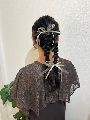 編み下ろしツイン