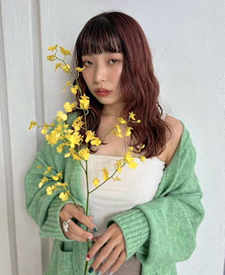 ローライト×ボルドーカラー