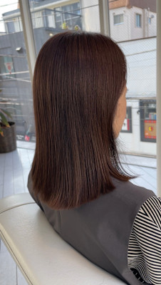 アフター → ビフォア　右にスワイプ【白髪染め/脱白髪染め】