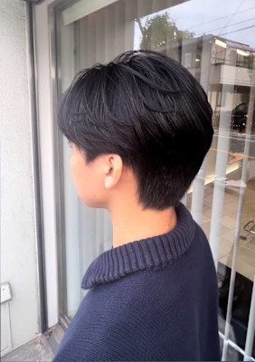 【メンズ前下がりマッシュスタイル】