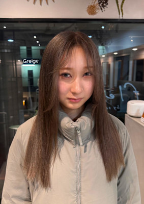 グレージュ/ロング/10代20代/薬院