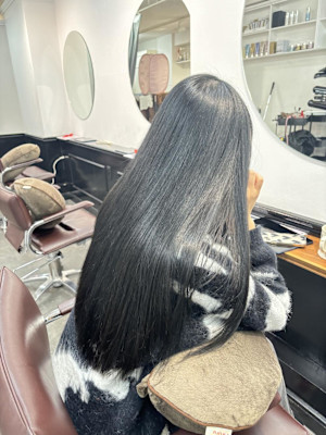 艶髪ストレート/黒髪ロング/システムトリートメント/横浜元町