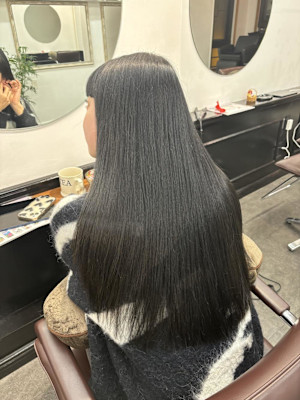 艶髪ストレート/黒髪ロング/システムトリートメント/横浜元町