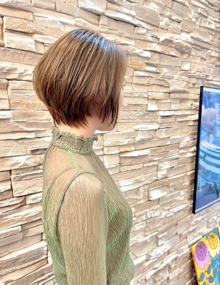 30代40代50代くびれショートボブ前下がりショートボブ