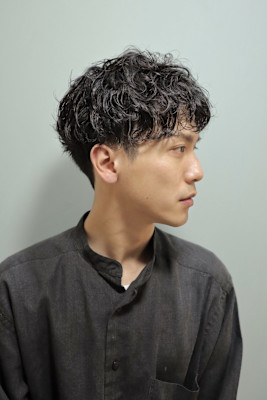 ツーブロック束感パーマ◇モテるマッシュショート	