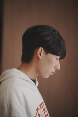 センターパートメンズカットハンサムウルフ韓国ヘア