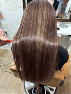 チョコレートブラウン/艶髪/髪質改善/縮毛矯正/梅田