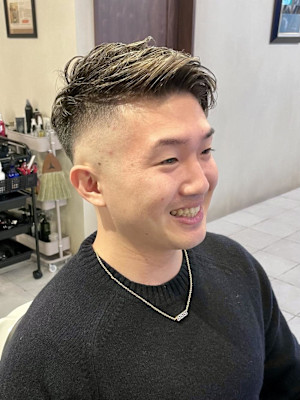 【20代 男性】ロンドンパーマフェード（大宮/バーバー）