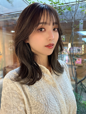 インナーカラー/ハイライト/グレージュアッシュ