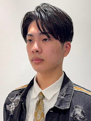 毛流れアップバング