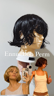 外国人風アンニュイボブパーマ