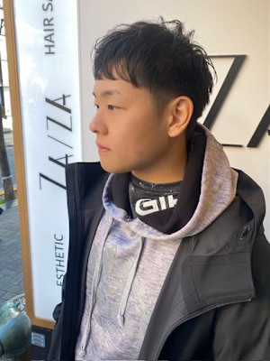 ツーブロショートニュアンスパーマ