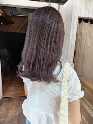 ハーフブリーチカラー×ラベンダーグレージュ