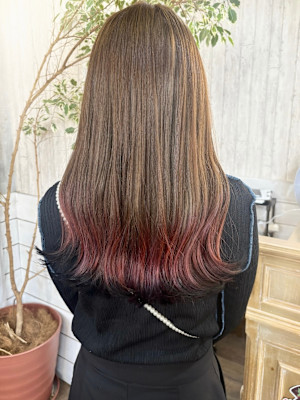 グラデーション×裾カラー