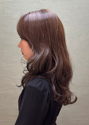 大人　顔周りレイヤー　グレージュ