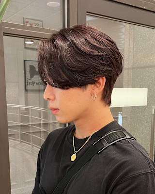 センターパート/フェザーパーマ/毛流れ/ナチュラルカラー