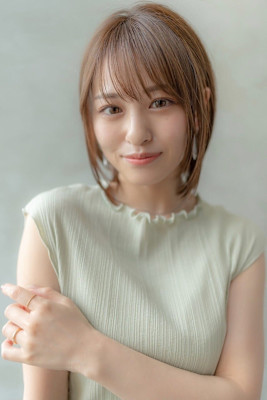 大人かわいい前髪セシルカットココアブラウンフリンジウェーブ