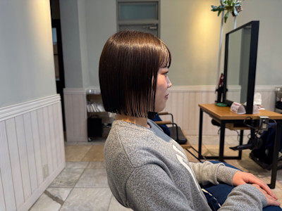 切りっぱなしボブ